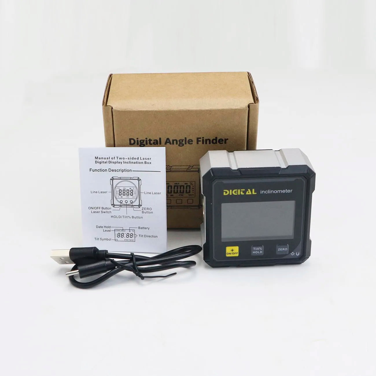 VINKELPRO – Digital Vnkelmätare med Inbyggd Laser