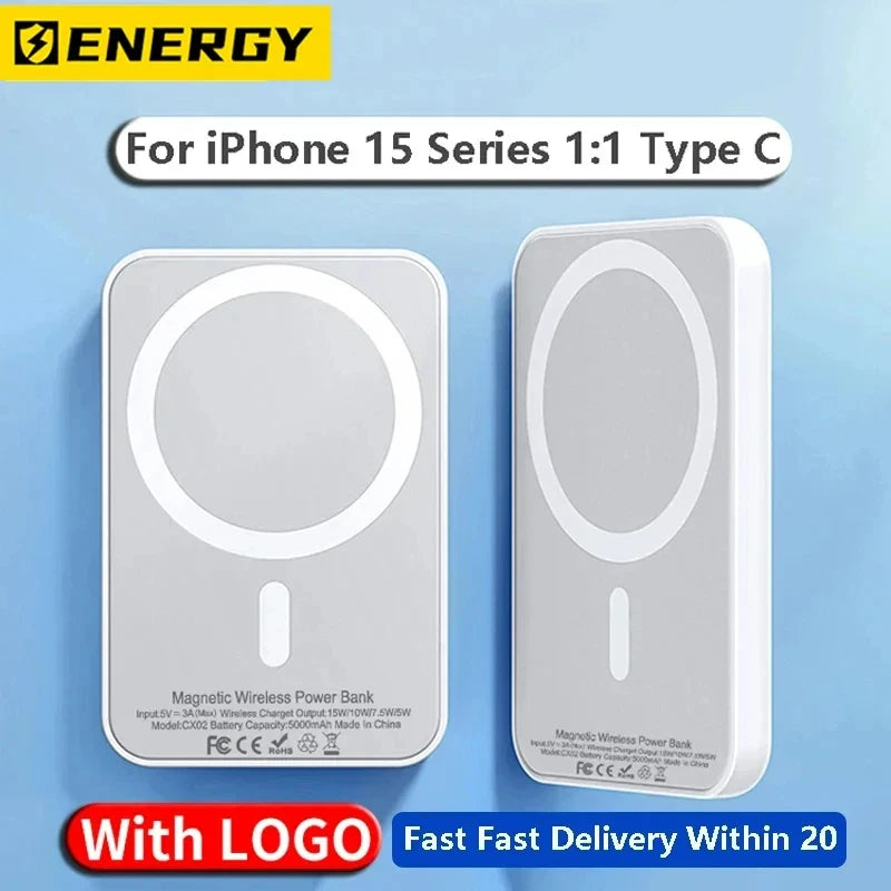 STRØM - Ultratunn Magnetisk Trådlös Powerbank