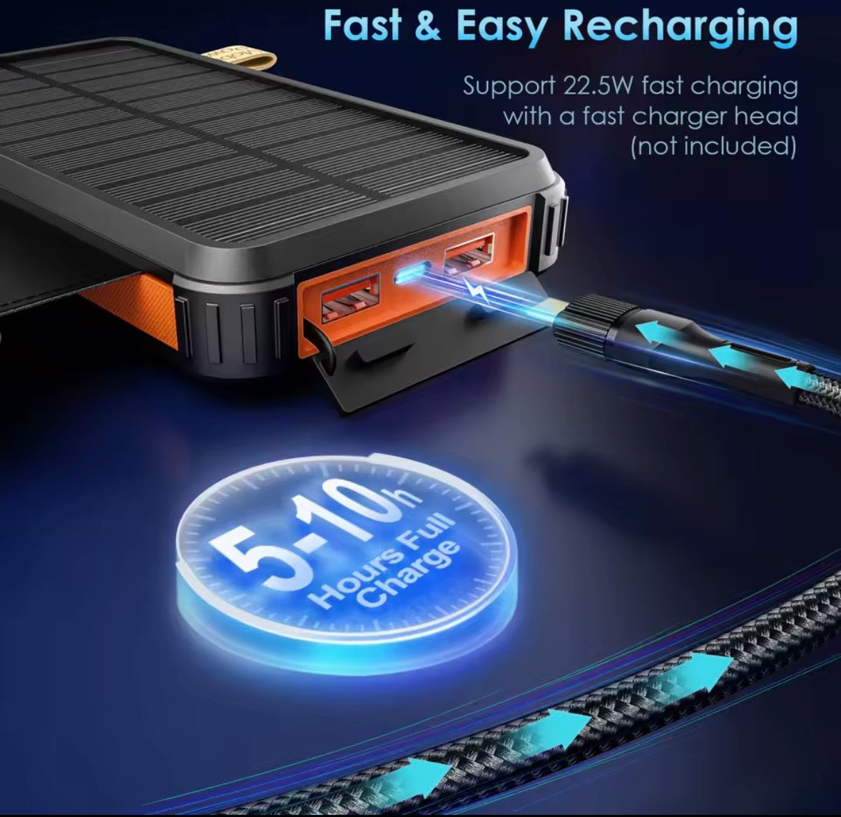 SOLKRAFT – Portabel Solcellspowerbank