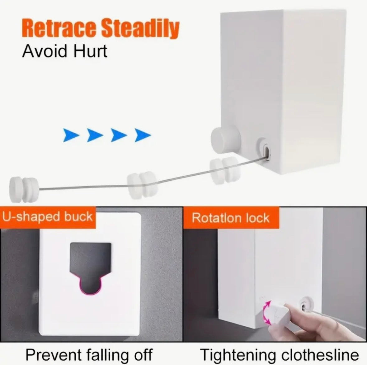 LINOR - Utdragbar tvättlina för smart torkning