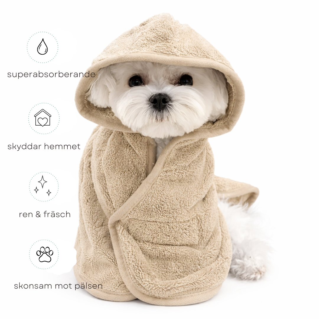 PÄLSTORKA - Mjuk &amp; Absorberande Torkrock för Hund