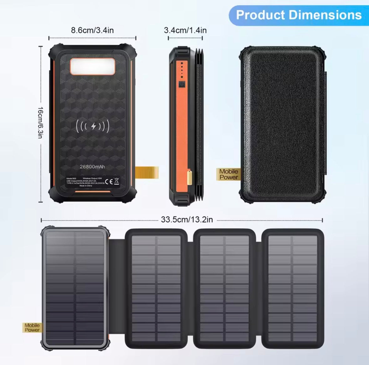 SOLKRAFT – Portabel Solcellspowerbank