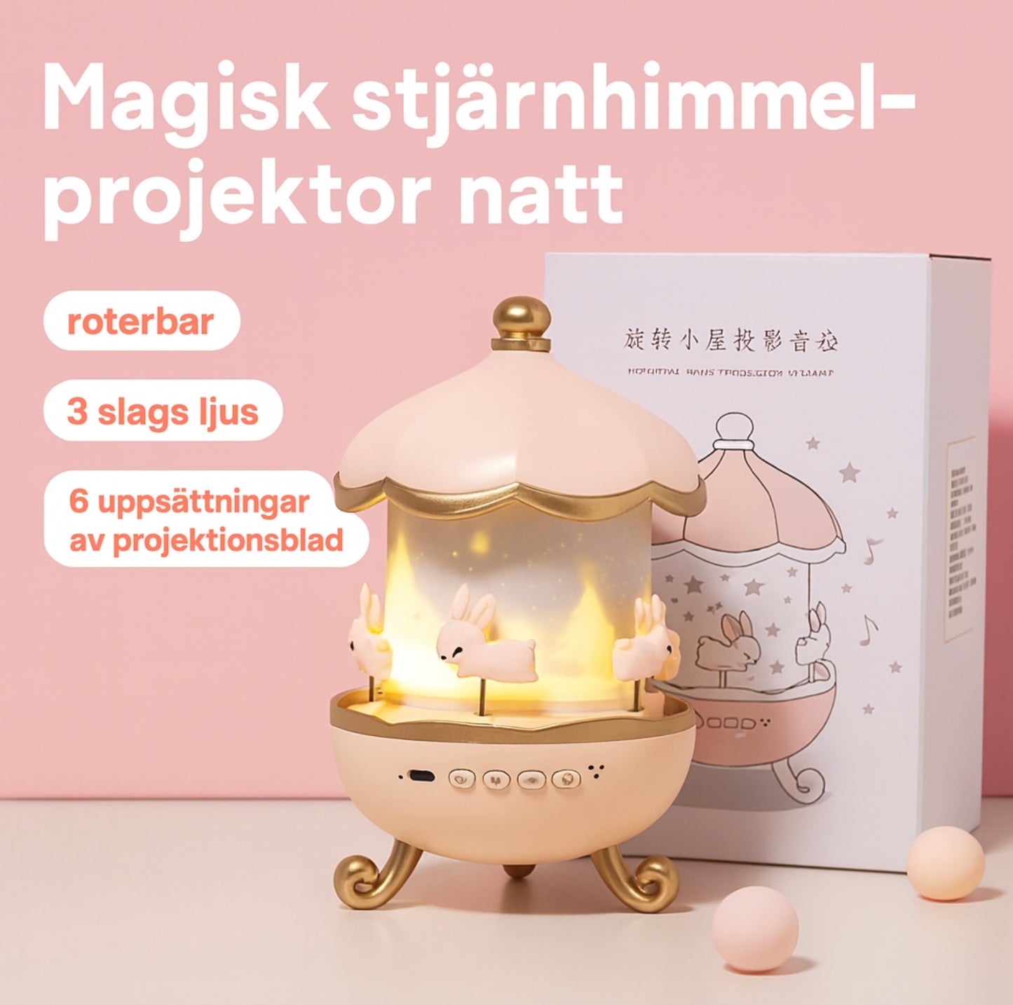 DRÖMLJUS - Magisk Stjärnhimmelprojektor för Natten