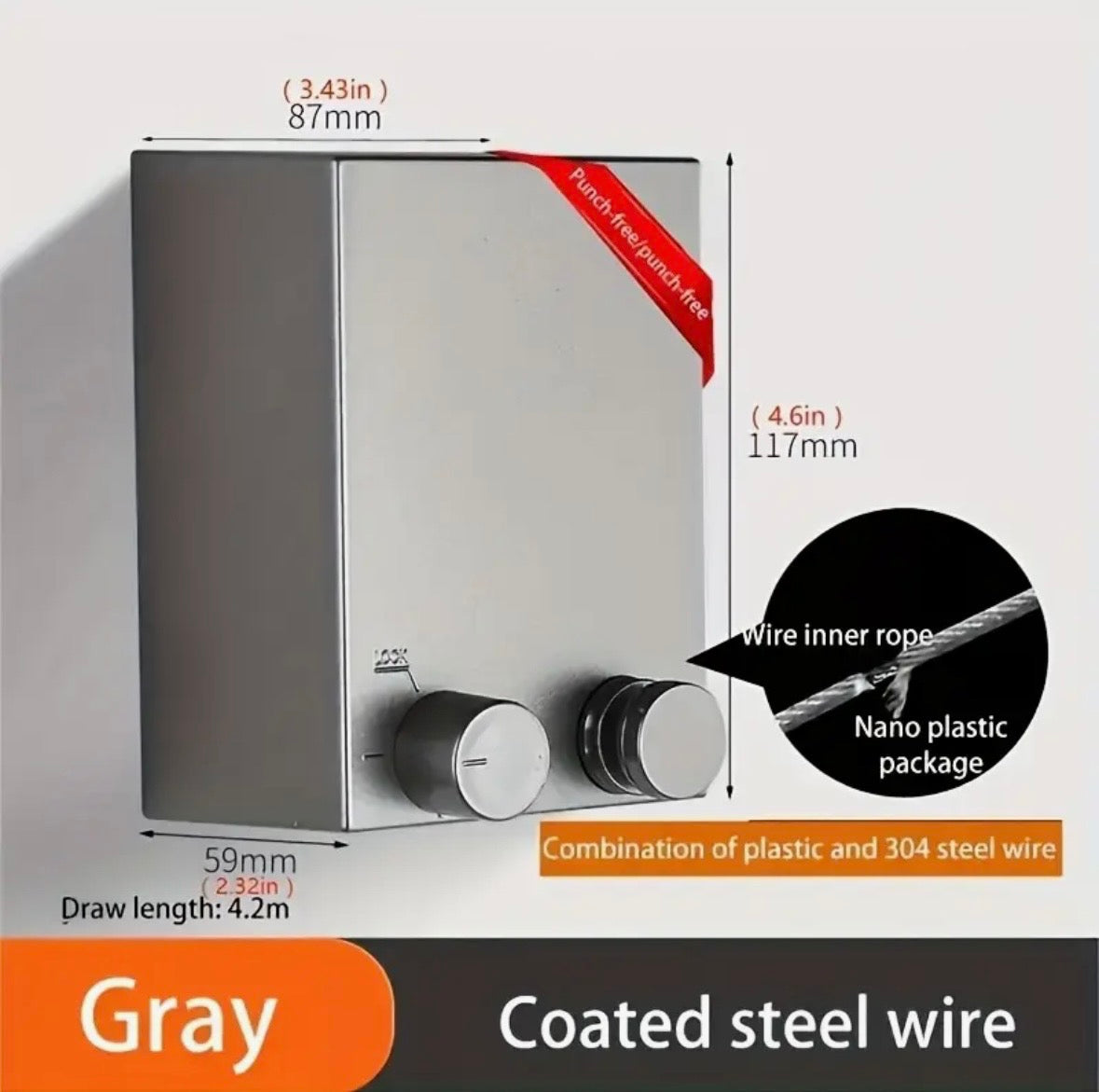 LINOR - Utdragbar tvättlina för smart torkning