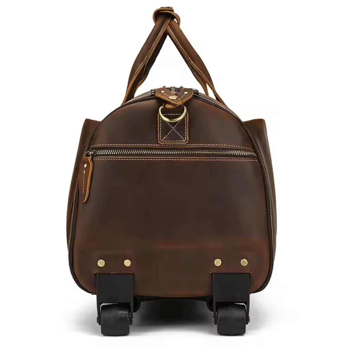 DAVID - Resväska i Äkta Läder med Hjul – Exklusiv Business- och Weekendväska