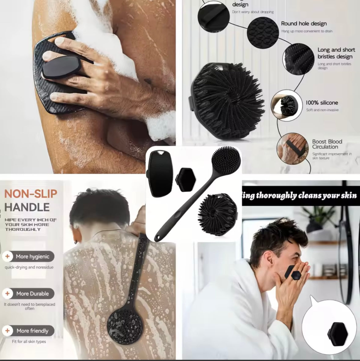 NORDSILK - Rengörande Exfolierande Masserande 4-delars set