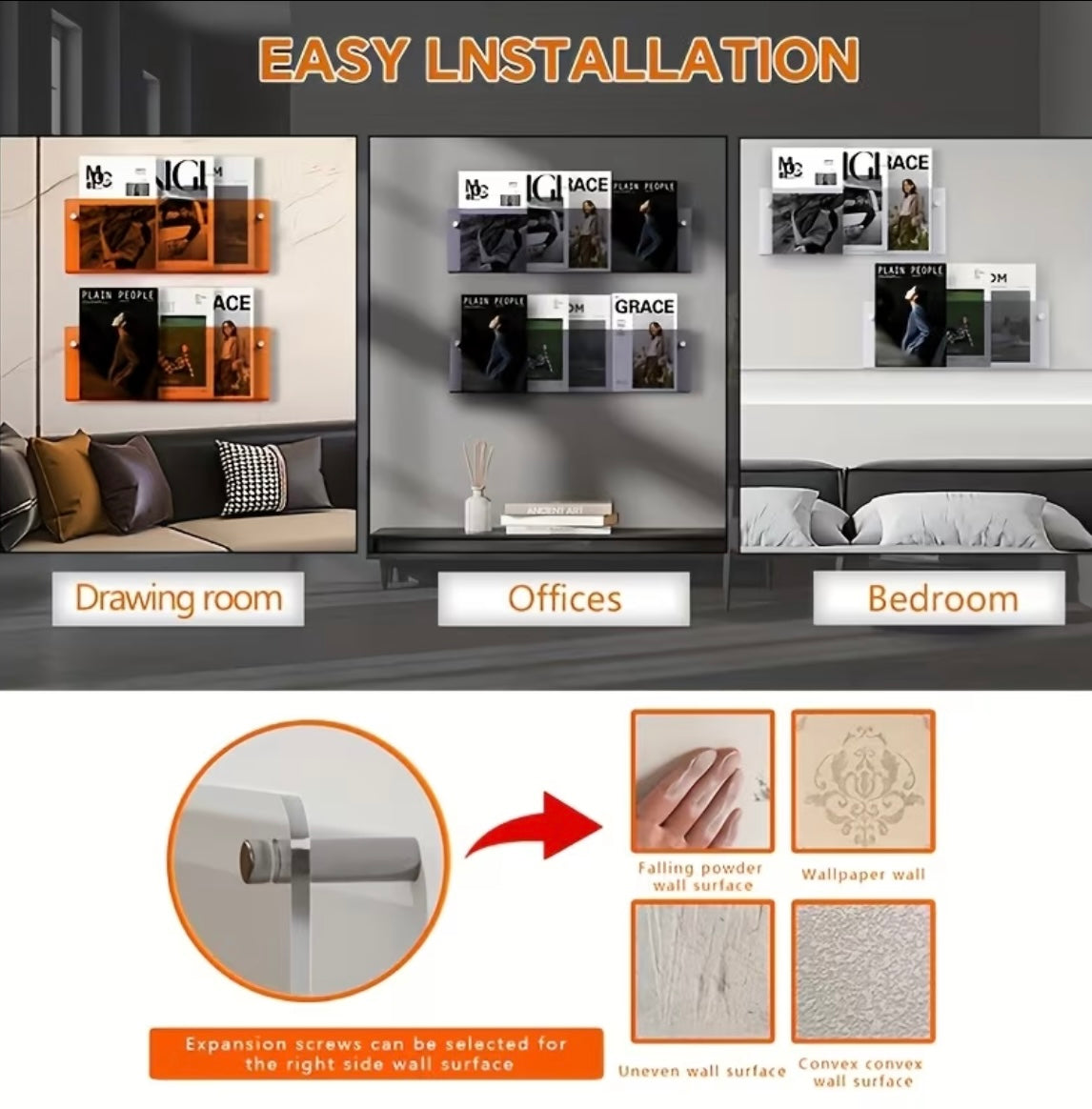 NOVA – Stilren Transparent Vägghylla