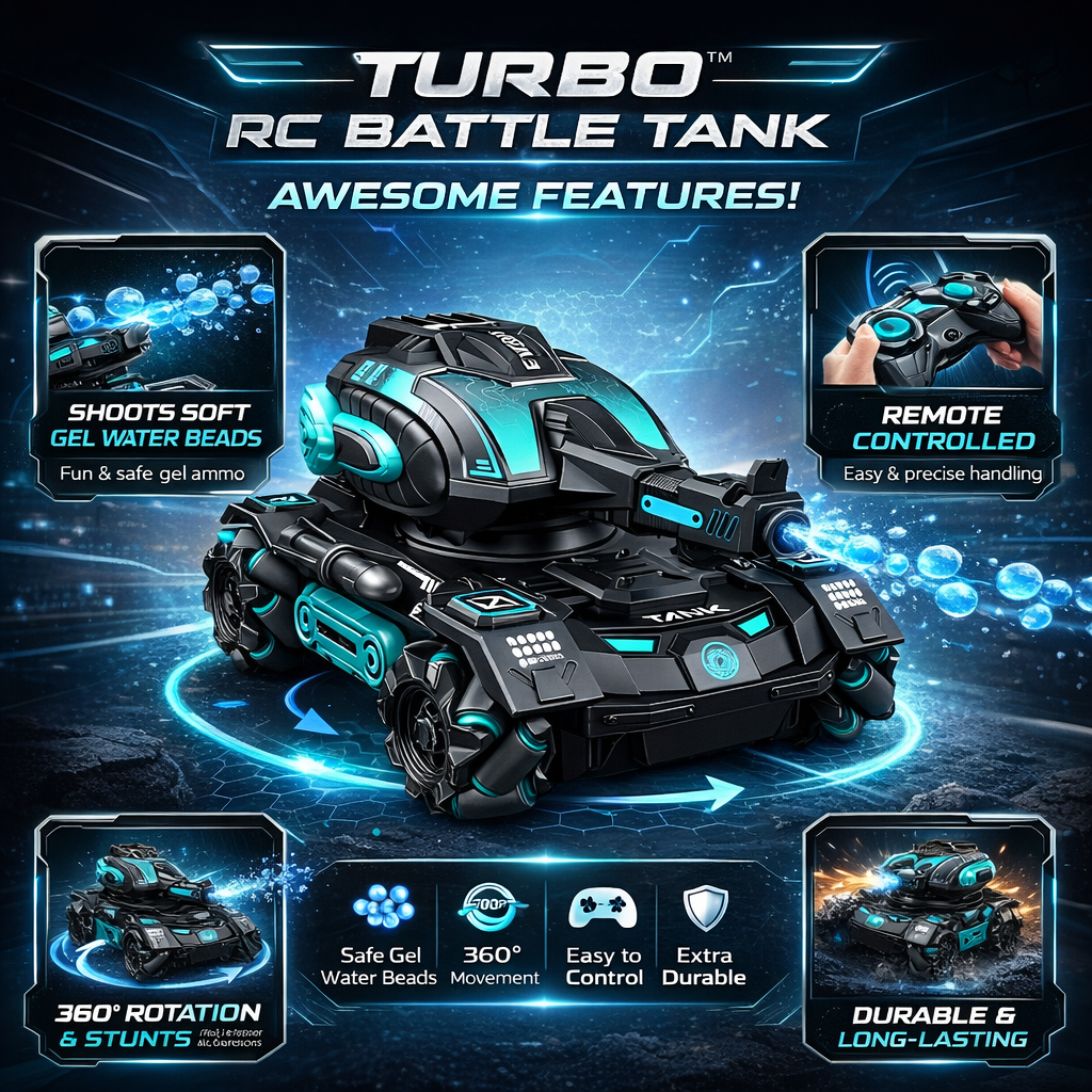 TURBO - Radiostyrd Stunt Tank med Vattenspray