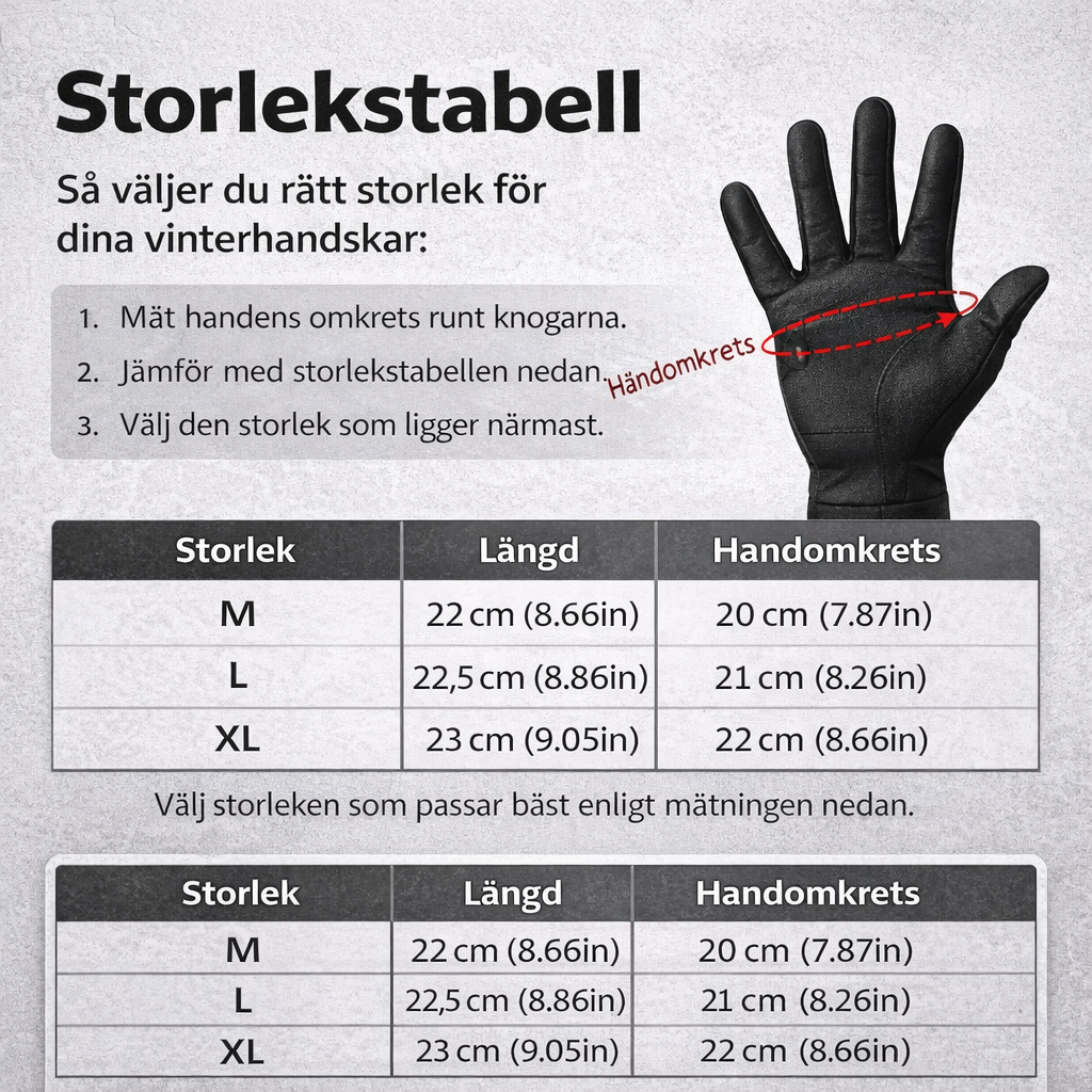 NORDGRIP - Vinterhandskar med Touchscreen och Halkskydd