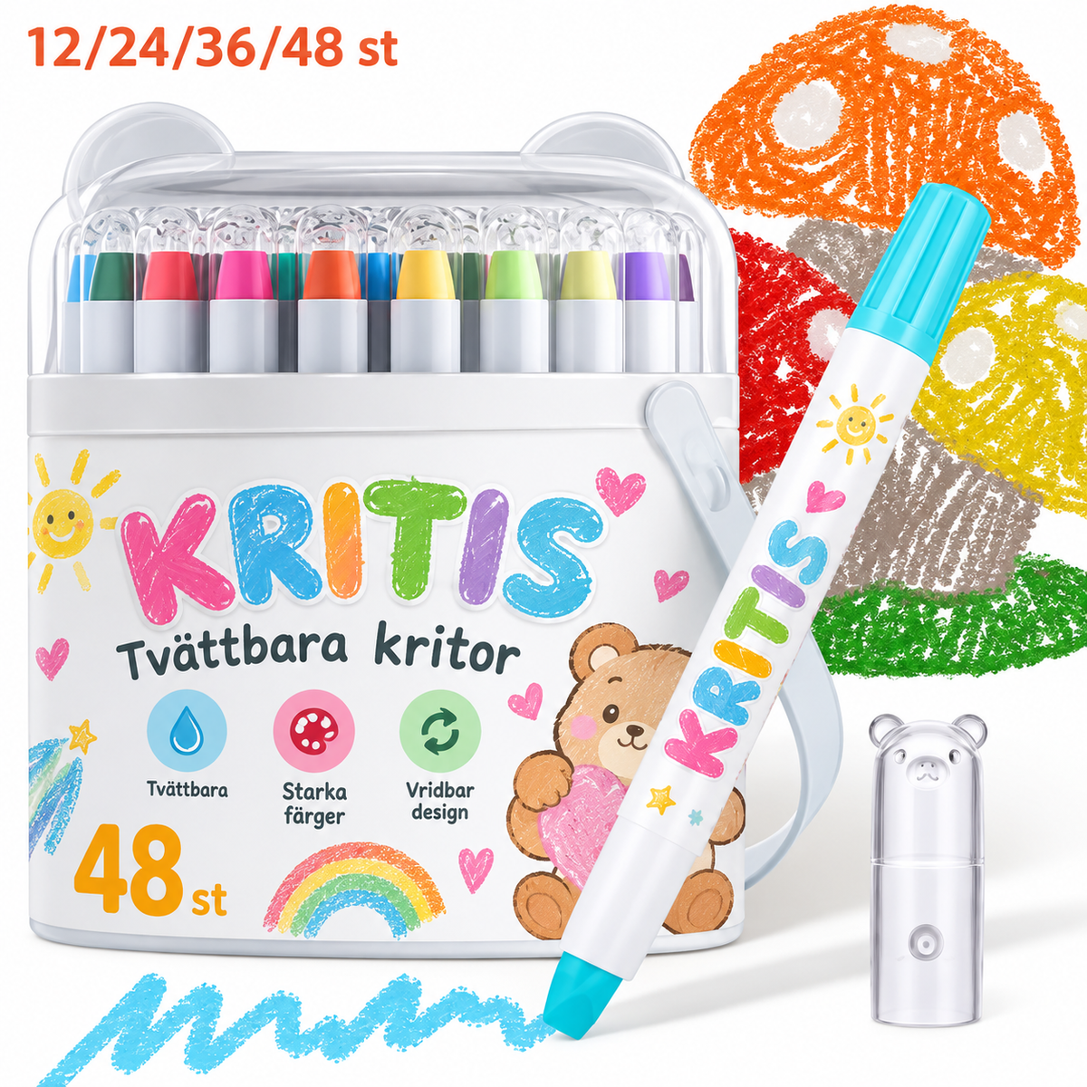 KRITIS – Tvättbara & Vridbara Kritor