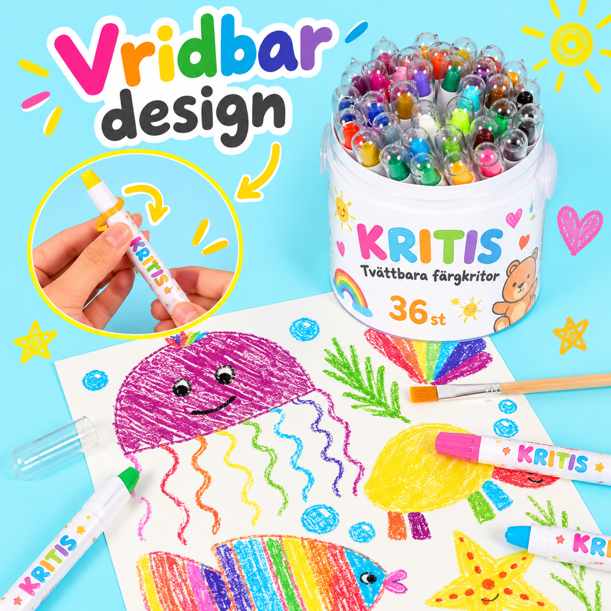 KRITIS – Tvättbara & Vridbara Kritor