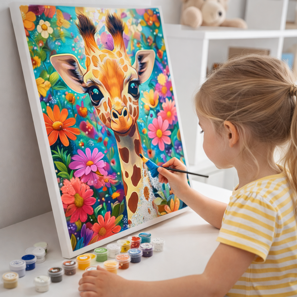 SAGOGIRAFF – Måla din egen färgsprakande tavla