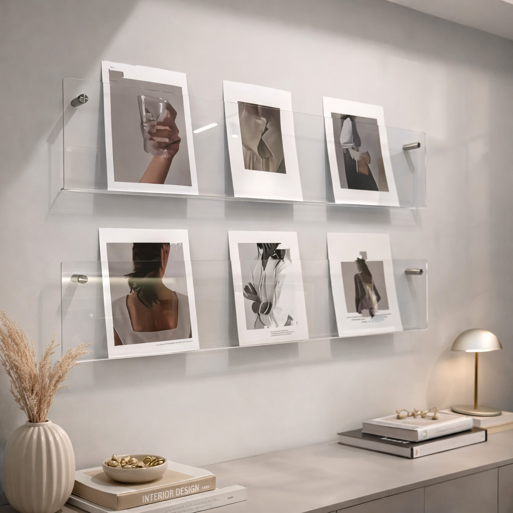 NOVA – Stilren Transparent Vägghylla