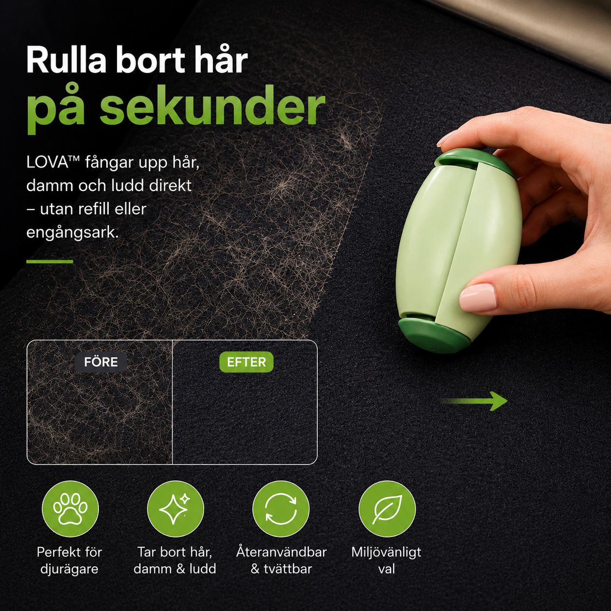 LOVA - Återanvändbar hårroller