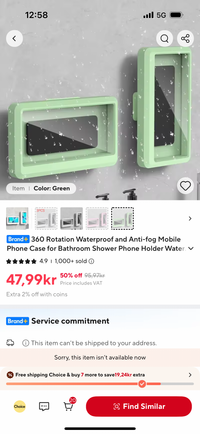 TÄT - Vattentätt mobilfodral för duschen