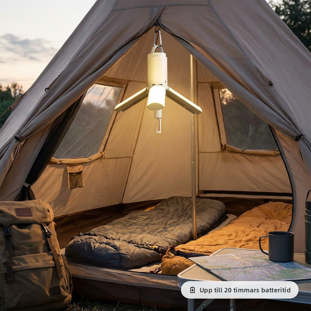 FJÄLLLYKT - Multifunktionell Hopfällbar Campinglykta