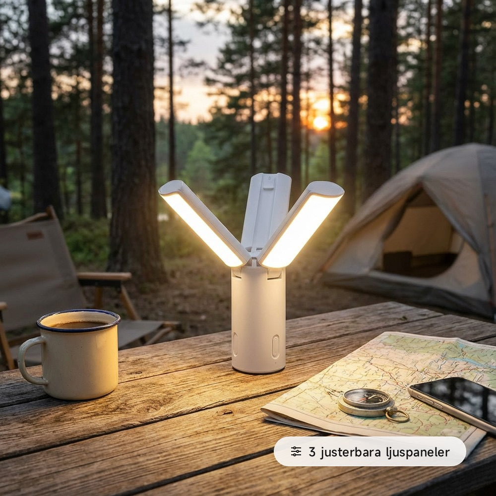 FJÄLLLYKT - Multifunktionell Hopfällbar Campinglykta