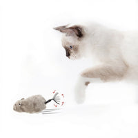 VILDMUS - 1 st Verklighetstrogen Plyschmus – Springande Leksak för Katter och Husdjur