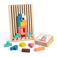 BYGG &amp; TÄNK – Pedagogiskt Träpussel i Montessori-stil