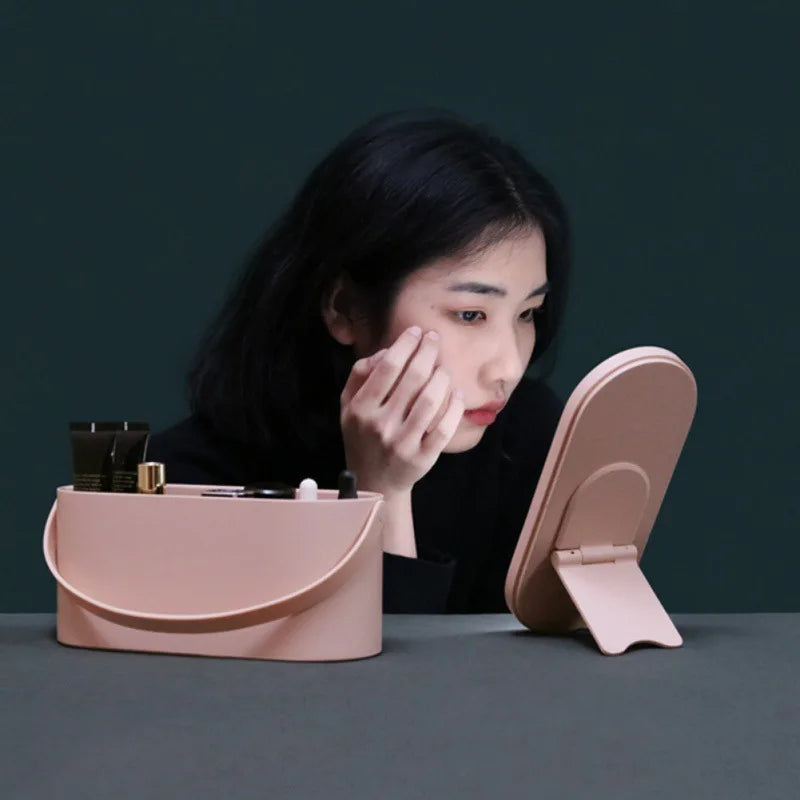 Produktnamn - Travel Portable Makeup Organizer Box With LED