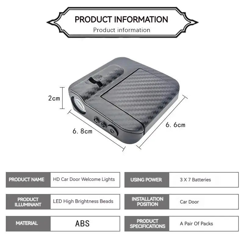 VÄLKOMSTLJUS™ – Trådlös LED-Logoprojektor som Lyser upp Marken