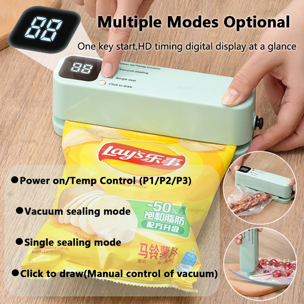 MATFRÄSCH – Liten Vakuumförslutare för Matförvaring