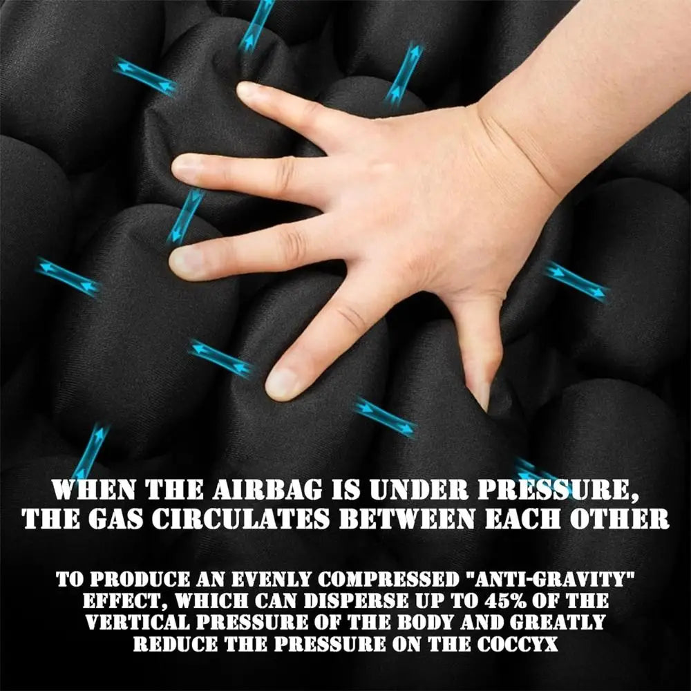 LUFTMOLN – Ergonomisk Sittkudde som ger Jämn Avlastning och hög Komfort vid resor, arbete och långa sittperioder