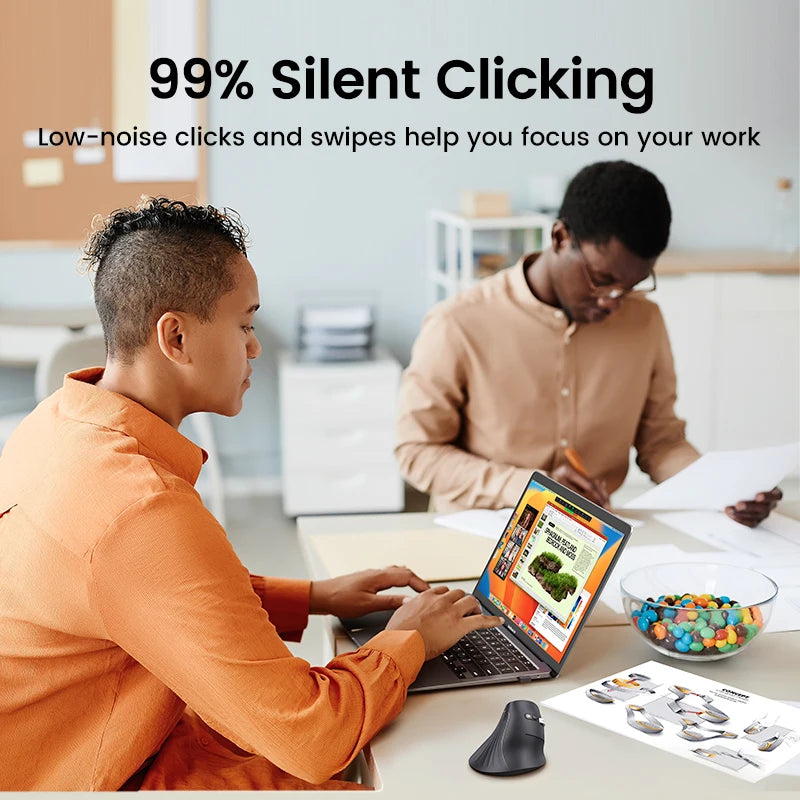 ERGO – Ergonomisk Vertikal Trådlös Mus