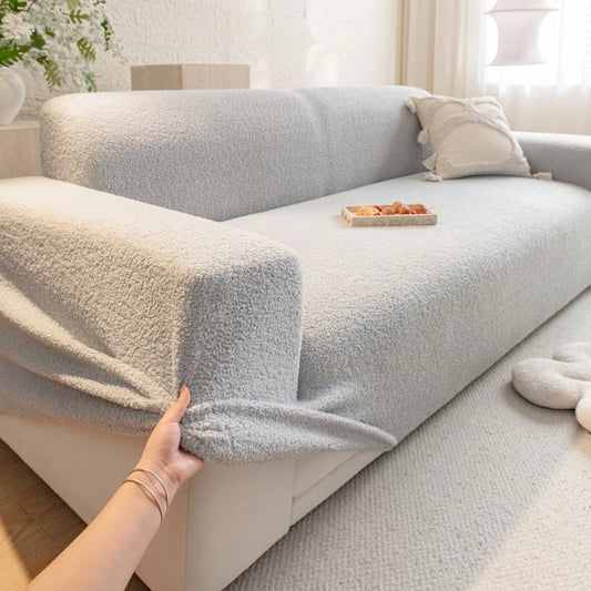 Teddy Plush Sofa Mat Winter Thickened Warm Soft Cover New Plush Towel for Comfortable Seating Experience