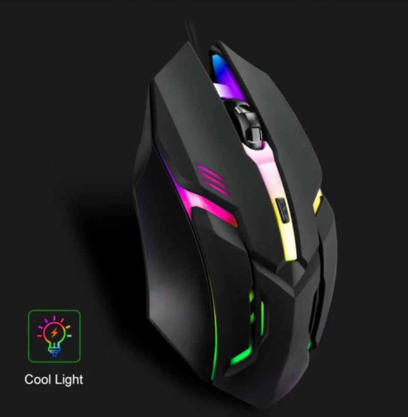 NEONSTRIKE -  Gamingmus med 4 Knappar och RGB-belysning för Precision och Komfort.