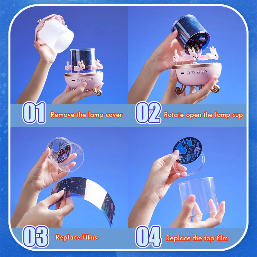 DRÖMSKEN - Films & Soothing Sounds Projector Night Lights For Kids