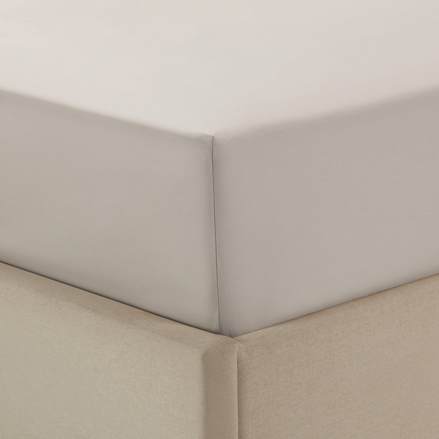 LYSTER - Dra-på-lakan i 100 % Bomull, 400 trådtäthet – Champagne